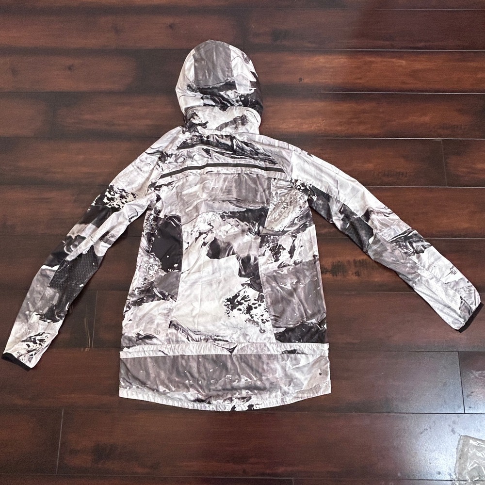 Lululemon Miss Misty Jacket II Hooded Full Zip Packable Sz 4 Marble Black White - Picture 2 of 10
